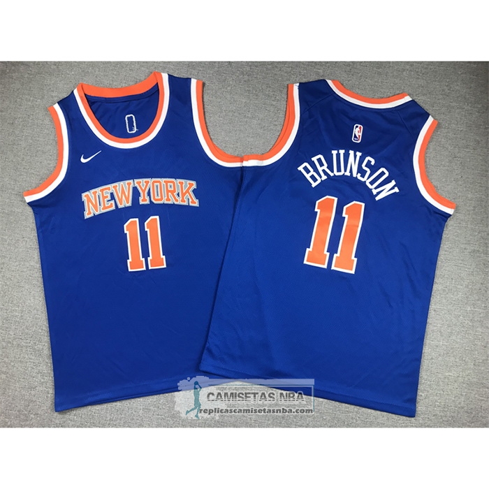 Camiseta Nino New York Knicks Jalen Brunson NO 11 Icon 2022-23 Azul